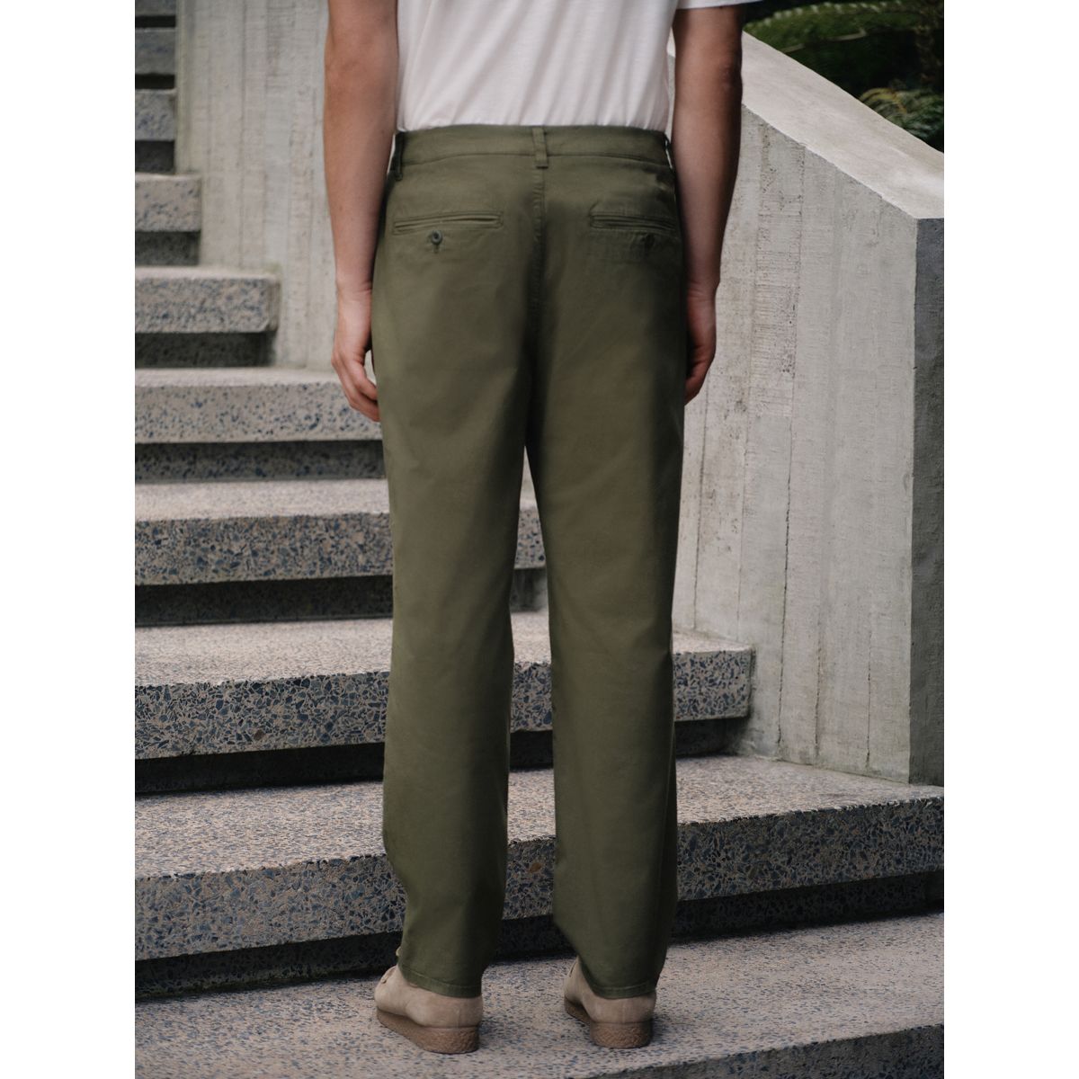 Pantalon chino d’été à deux plis vert, NEXT