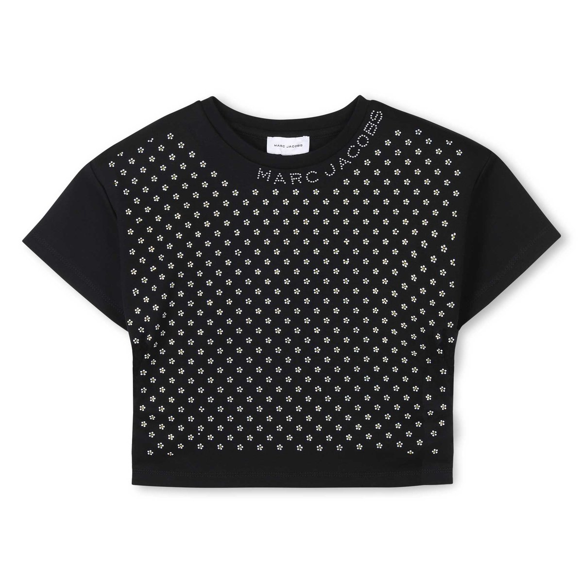 Haut en coton avec strass black, MARC JACOBS