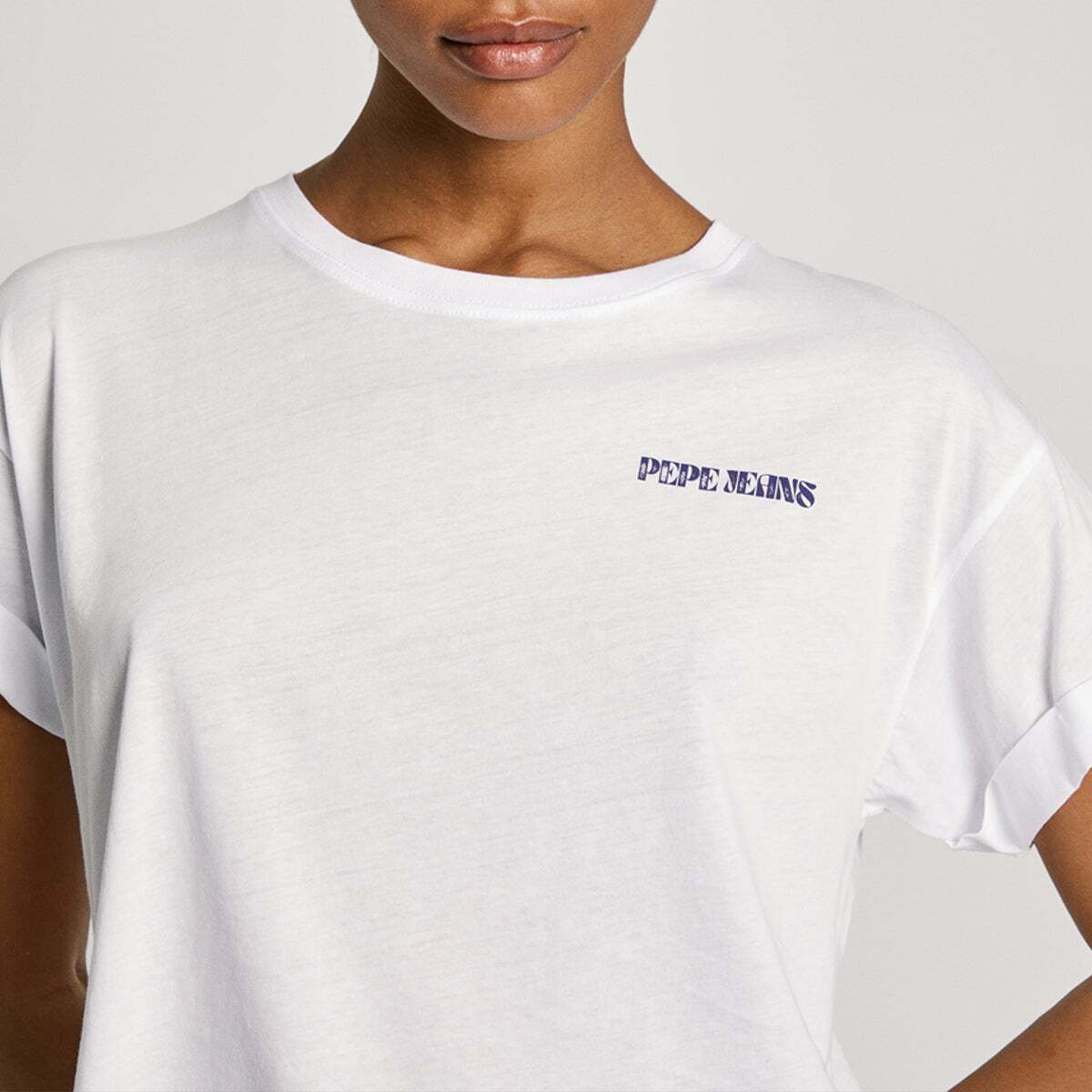 T-Shirt Avec Imprimé Au Dos blanc, PEPE JEANS