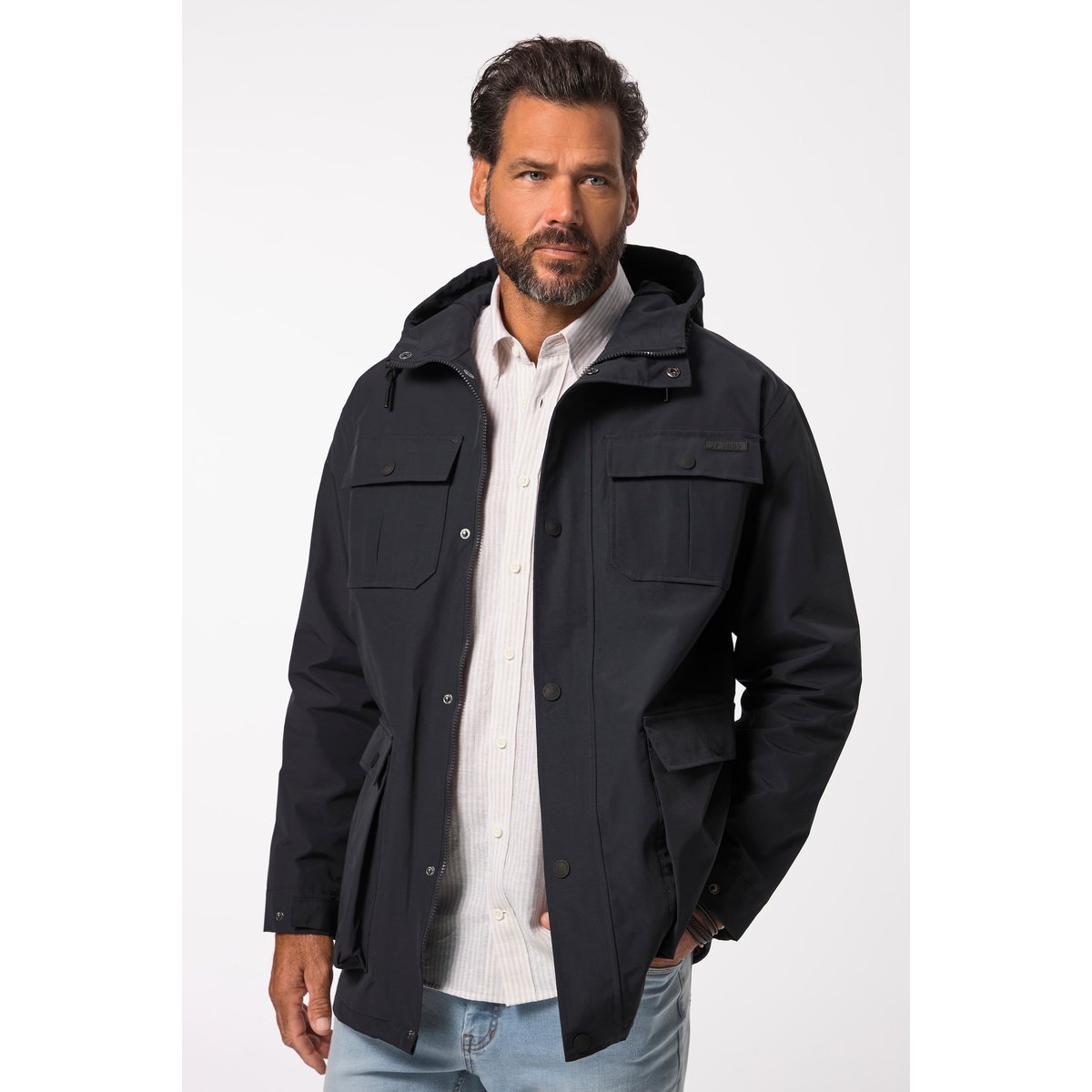 Veste de pluie imperméable bleu marine, JP1880