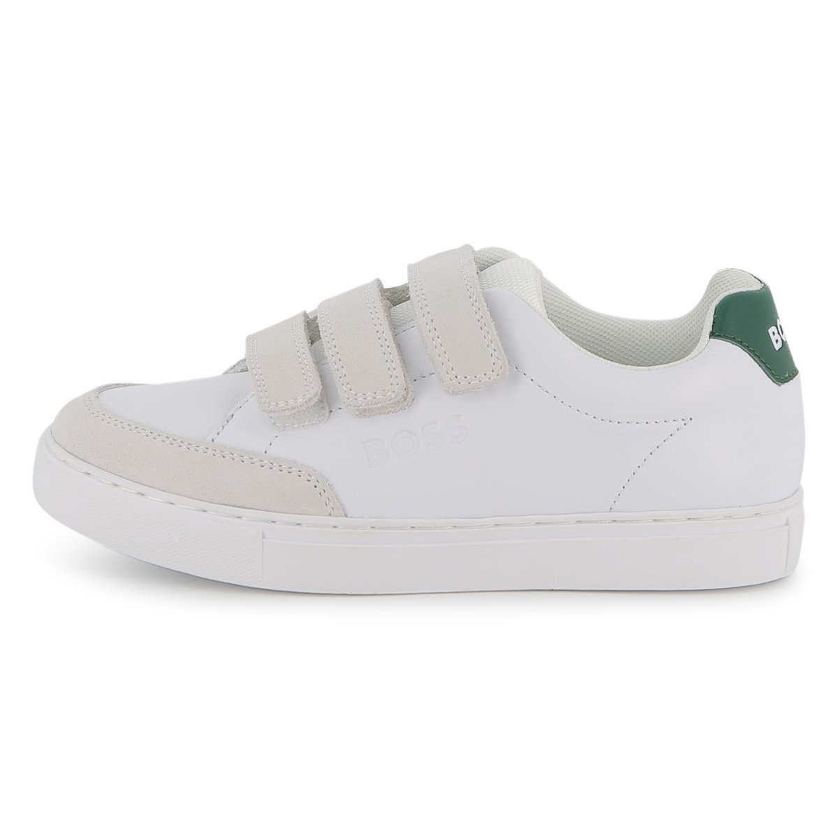 Baskets à bandes auto agrippantes blanc, BOSS KIDSWEAR