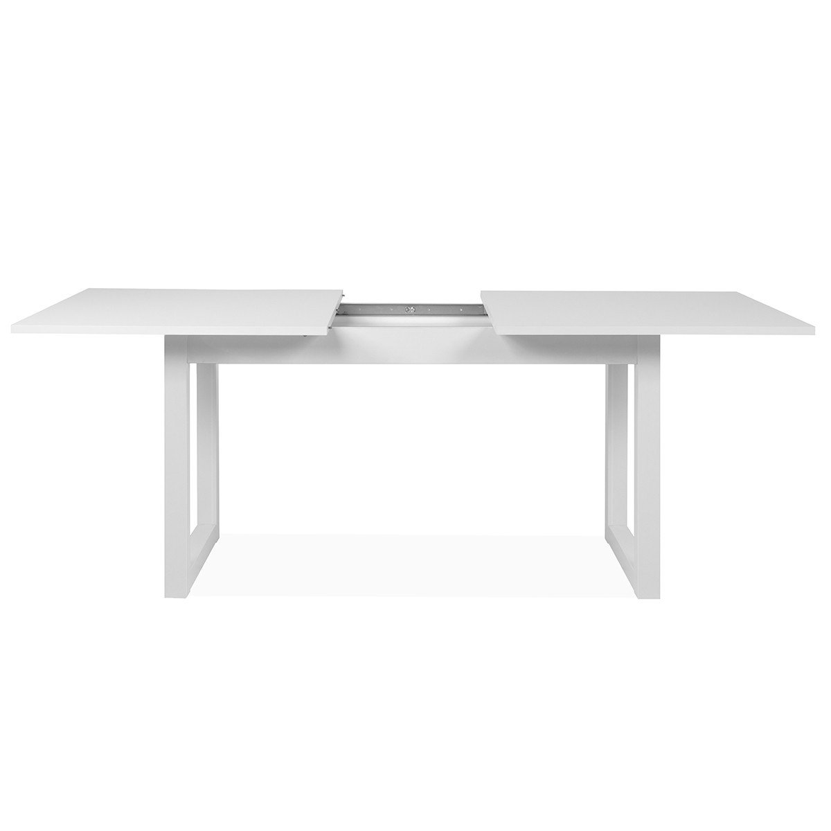 Table à manger extensible L160-200 cm - DENVER blanc, CALICOSY