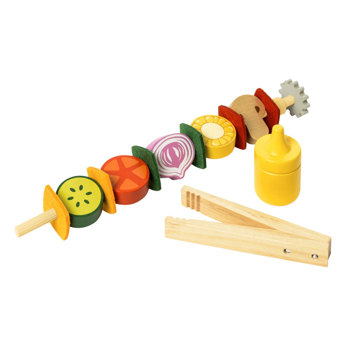 Barbecue en bois et ses accessoires blanc, OXYBUL
