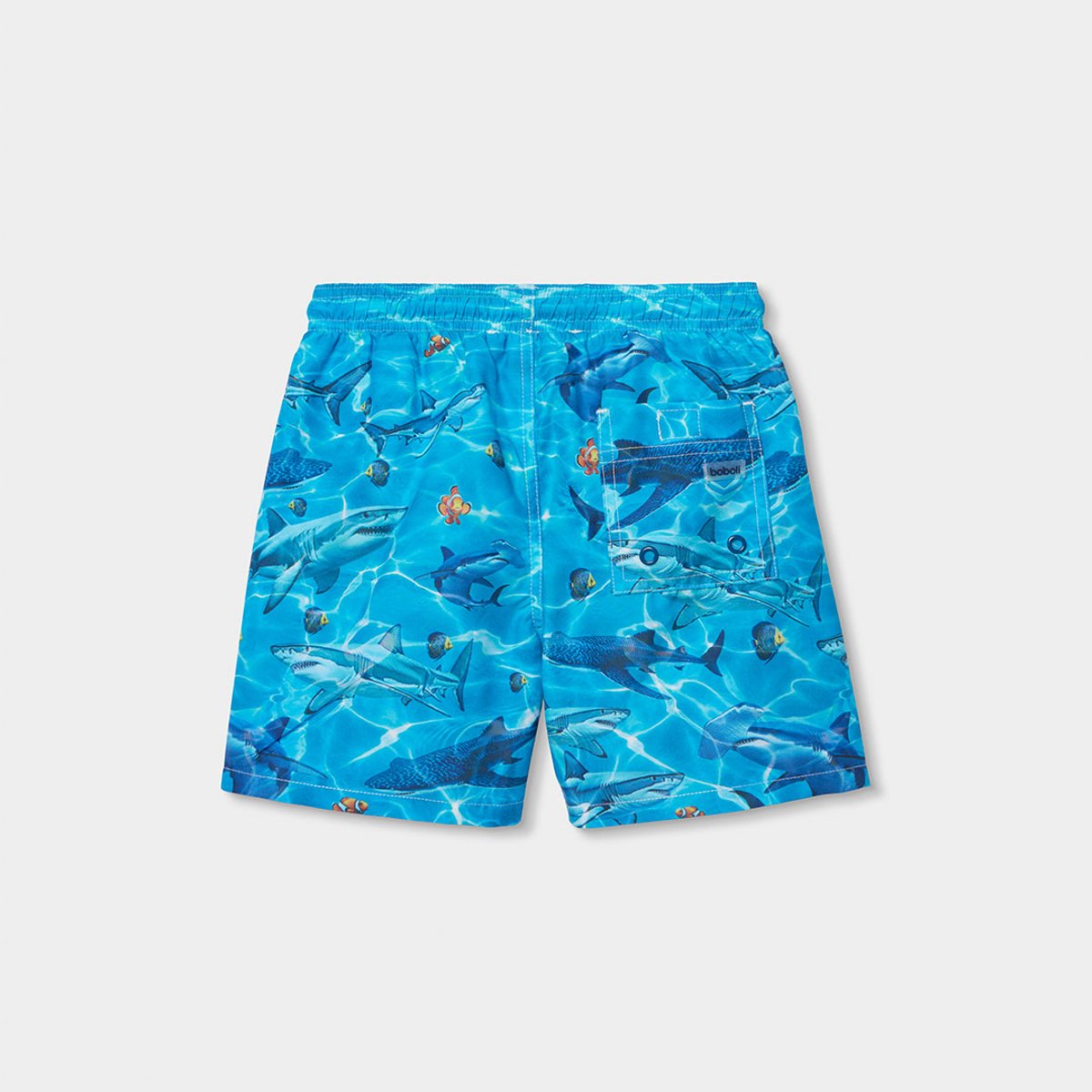 Maillot de bain enfant en tissu recyclé bleu, BOBOLI