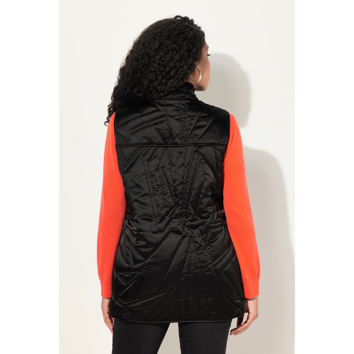 Gilet matelassé sans manches, col rond noir, ULLA POPKEN