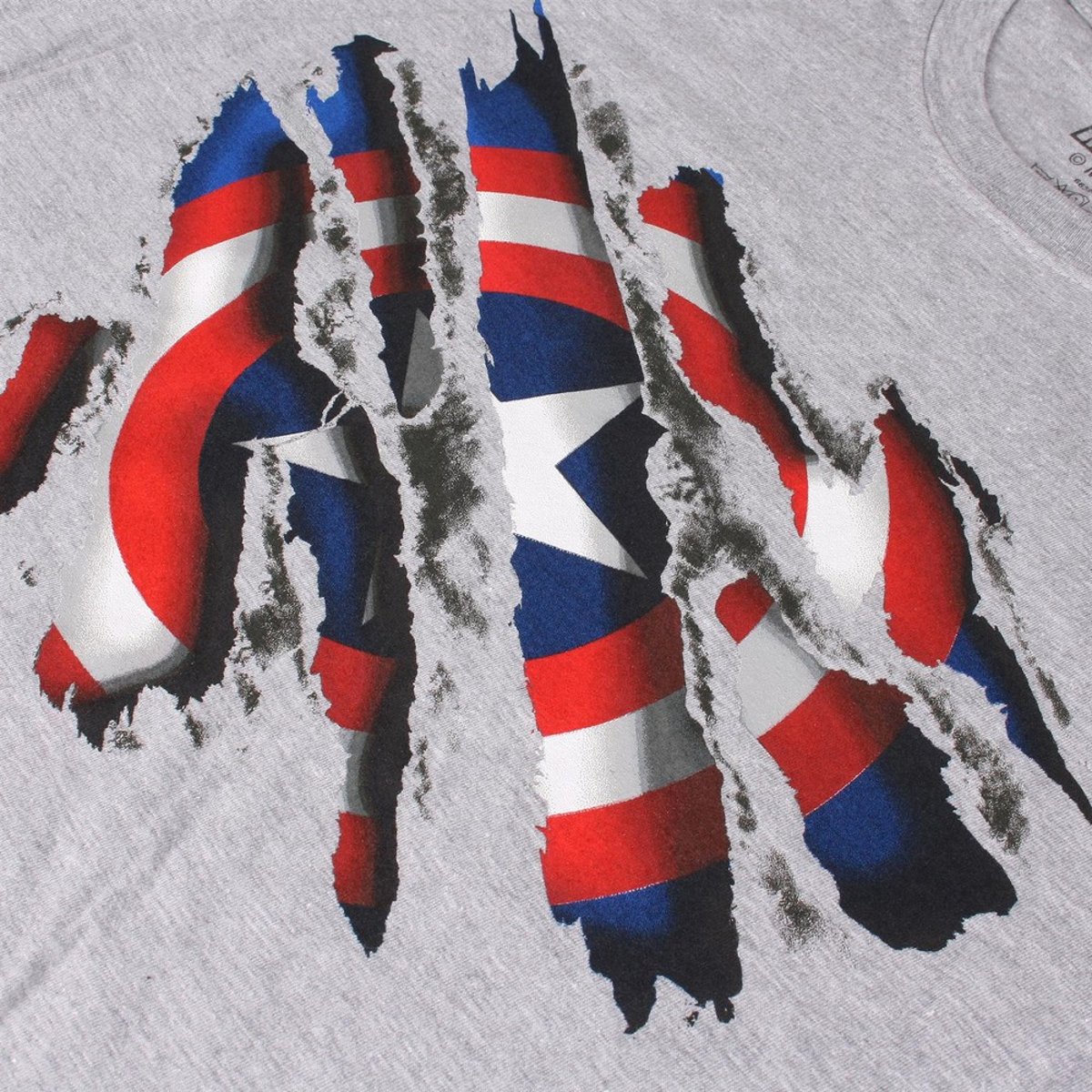 T-shirt gris, CAPTAIN AMERICA