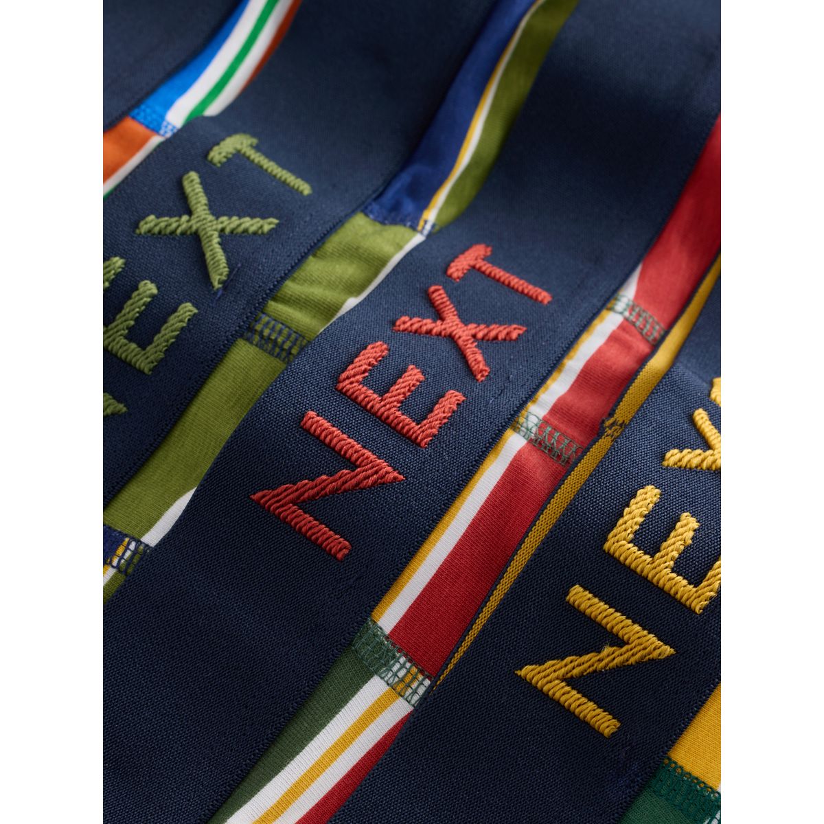 Boxer taille basse rayures vertes/bleues, NEXT