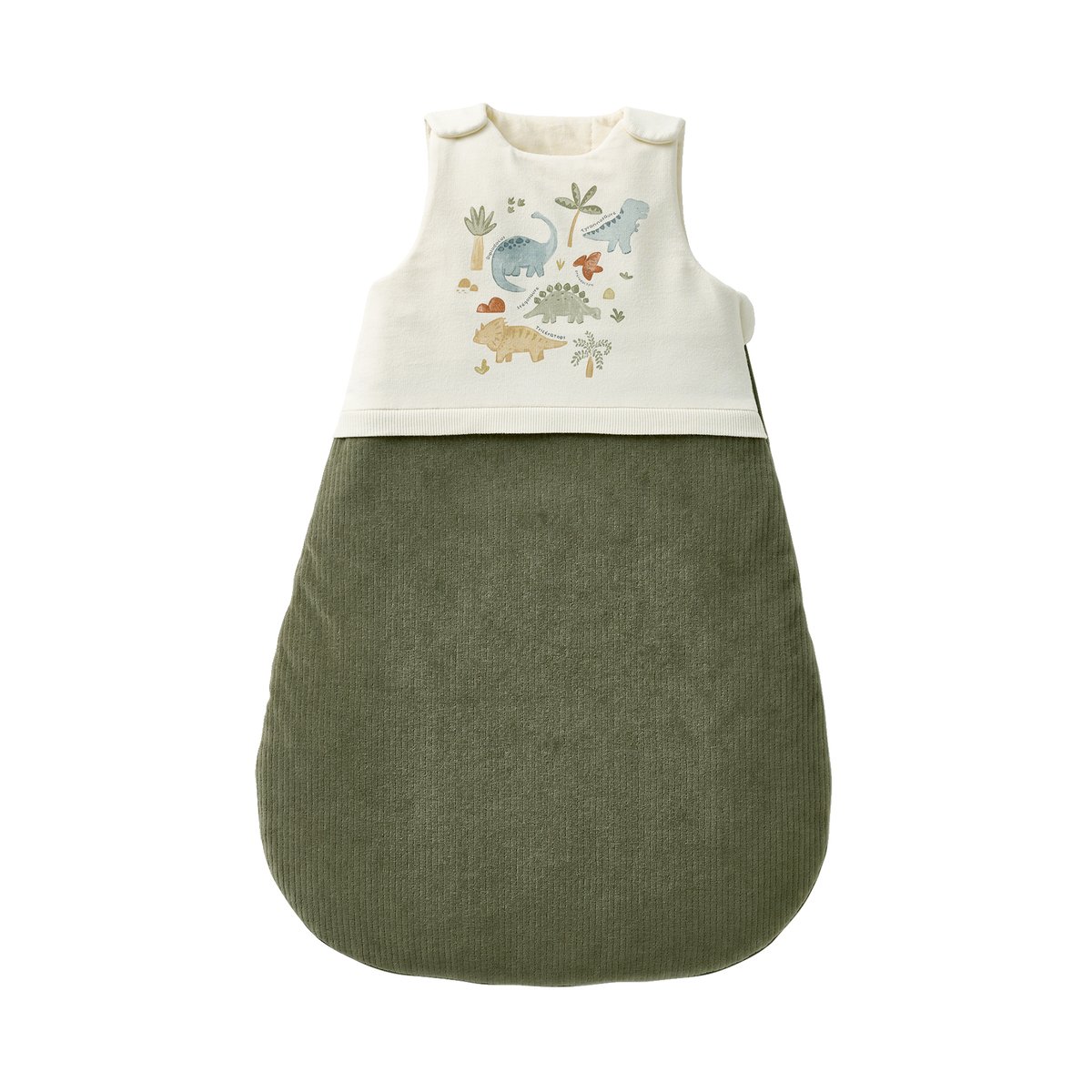 Gigoteuse manches longues amovibles bi-matière MINISAURUS olive, VERTBAUDET