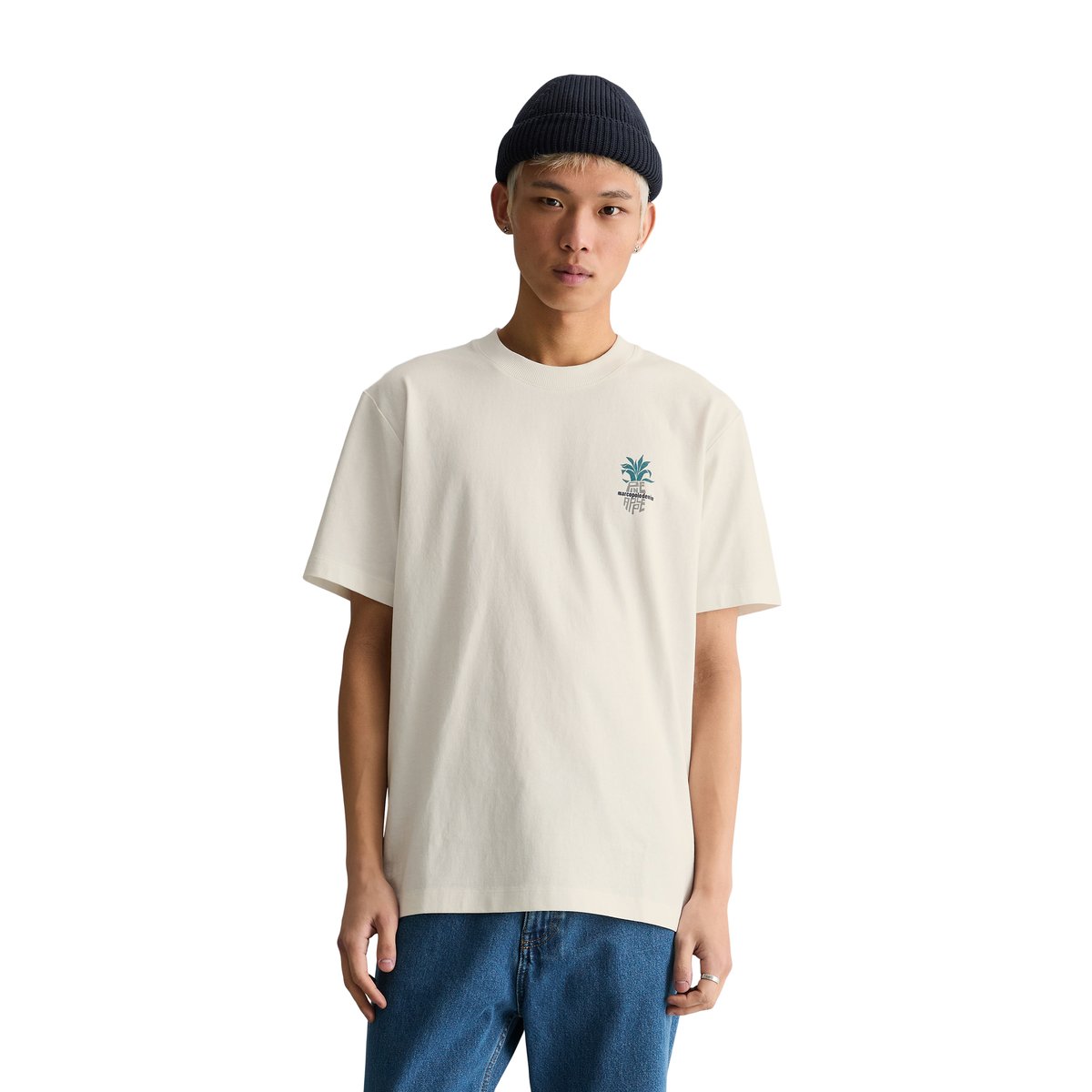 T-shirt DfC relaxed en pur coton bio blanc naturel, MARC O’POLO DENIM
