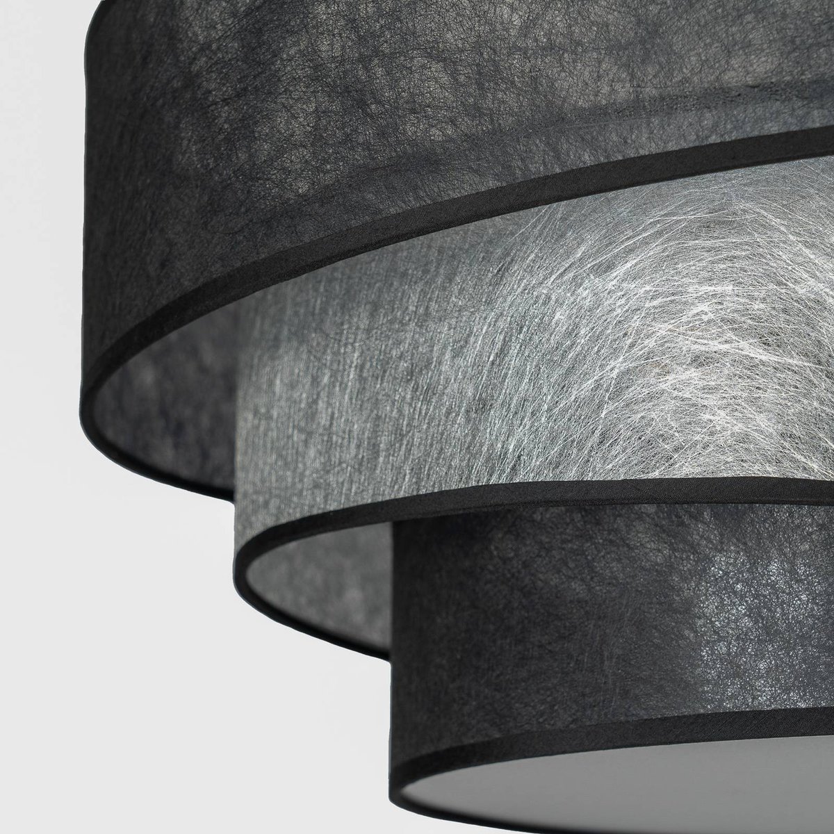 Plafonnier en métal moderne, Ayvira chromé, noir, argenté, LINDBY