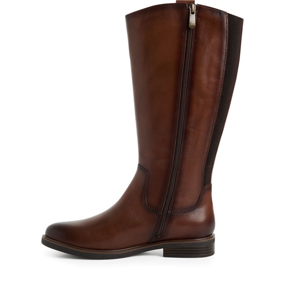Bottes talon bloc marron cognac, MARCO TOZZI
