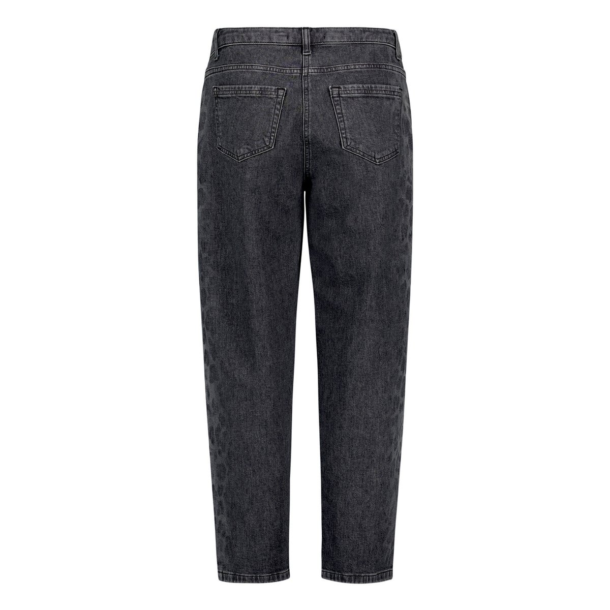 Pantalon casual à imprimé léopard dark grey denim, BETTY BARCLAY