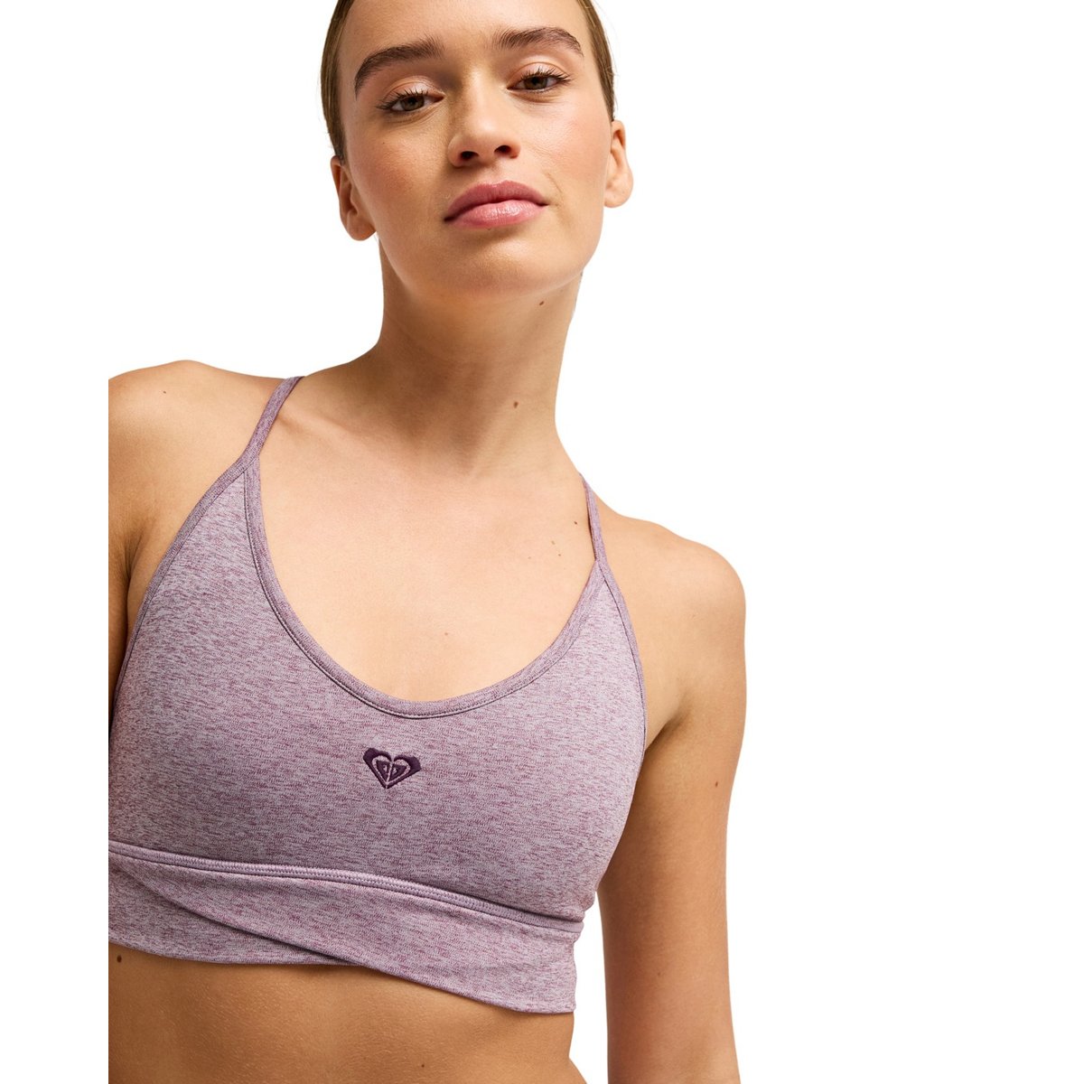 Brassière de sport à maintien léger RISE & VIBE CROSSED. violet blackberry wine, ROXY