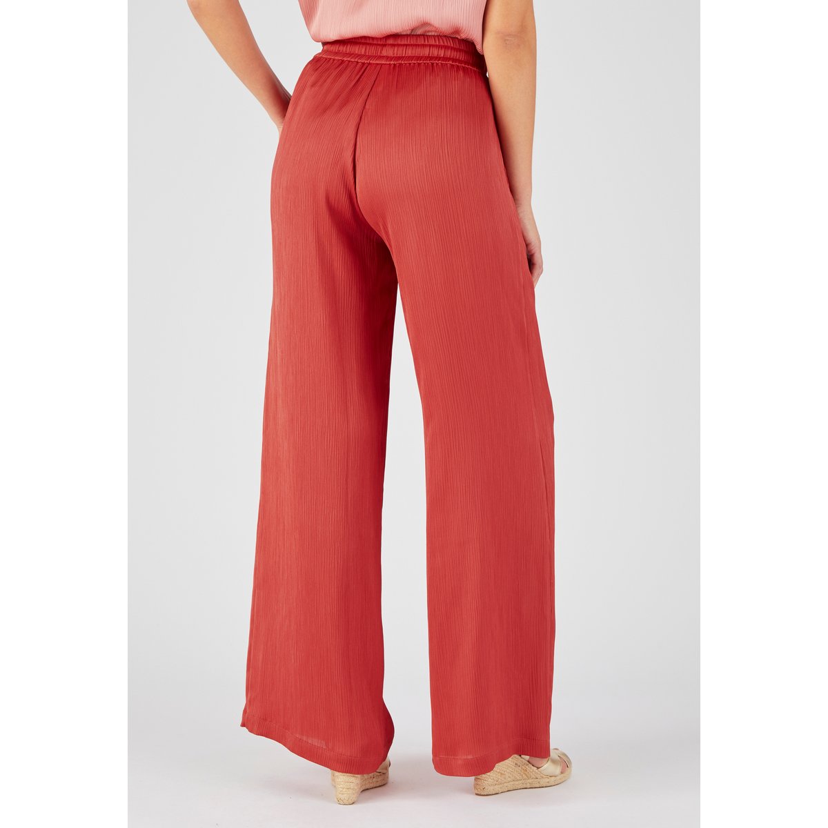 Pantalon plissé permanent rose rouge, DAMART
