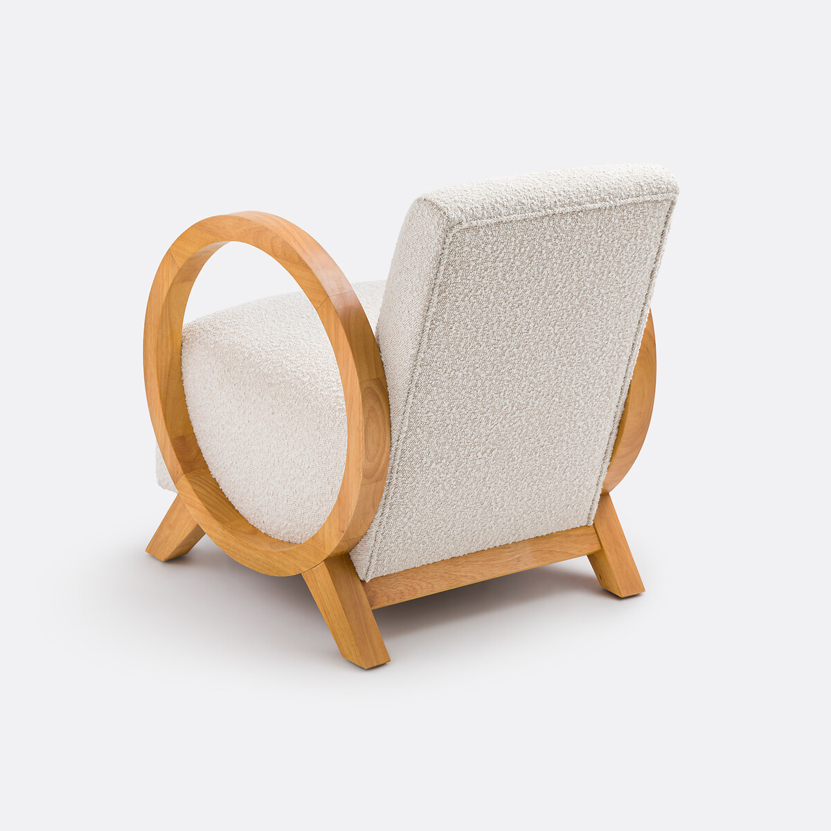 Vintage fauteuil van bouclé Berti ecru, LA REDOUTE INTERIEURS