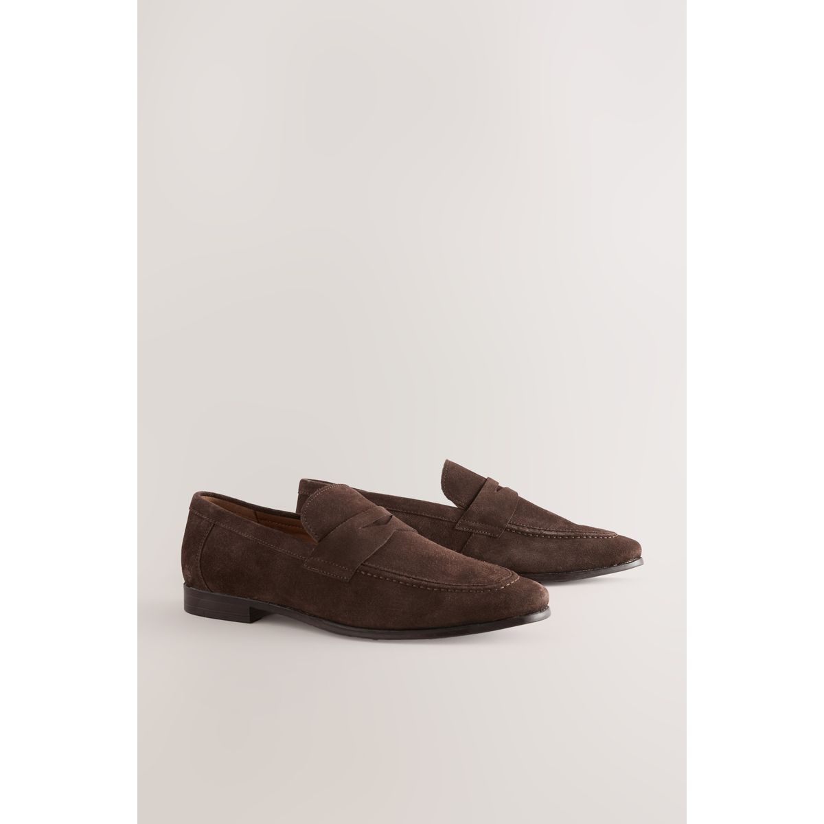 Mocassins en daim marron, NEXT