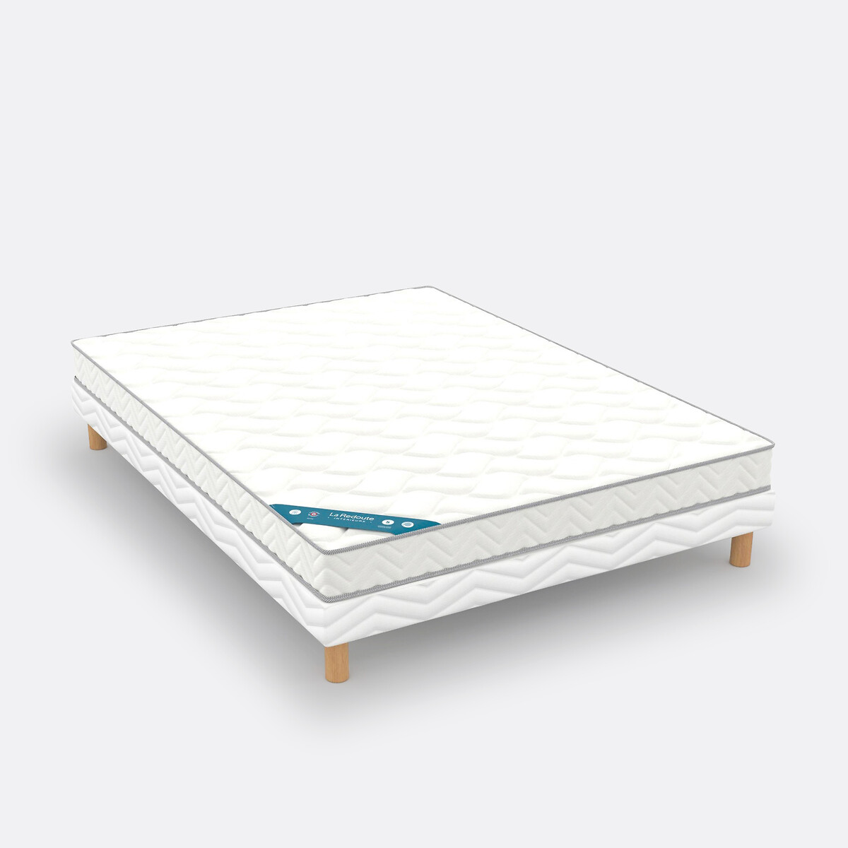 Matelas mousse densité 25 Kg/m3, soutien ferme, accueil moelleux blanc, LA REDOUTE INTERIEURS