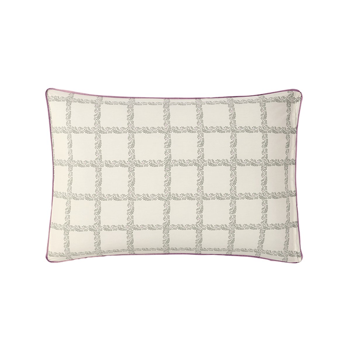 Taie d'oreiller imprimée en percale de coton, JARDIN SECRET blanc, ESSIX