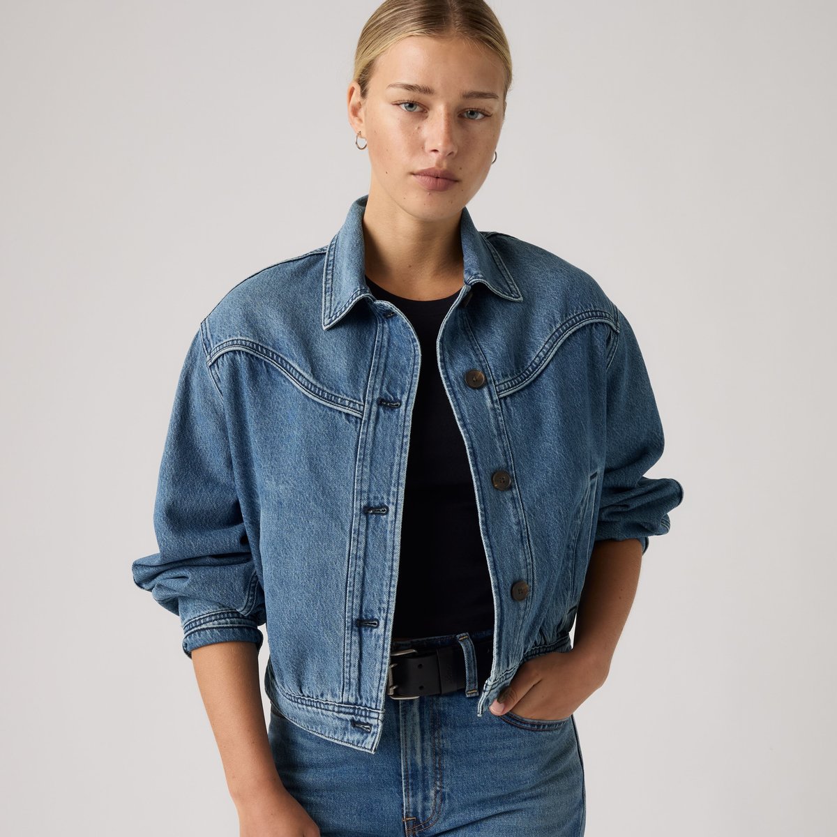 Veste Harrington Western Dani Lightweight bleu - yeah look otw, LEVI'S