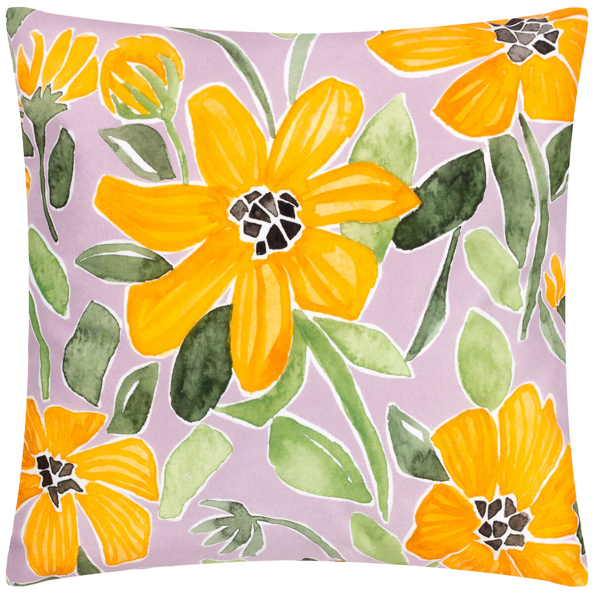 Flowers Outdoor Filled Cushion Purple/Orange purple/orange, WYLDER
