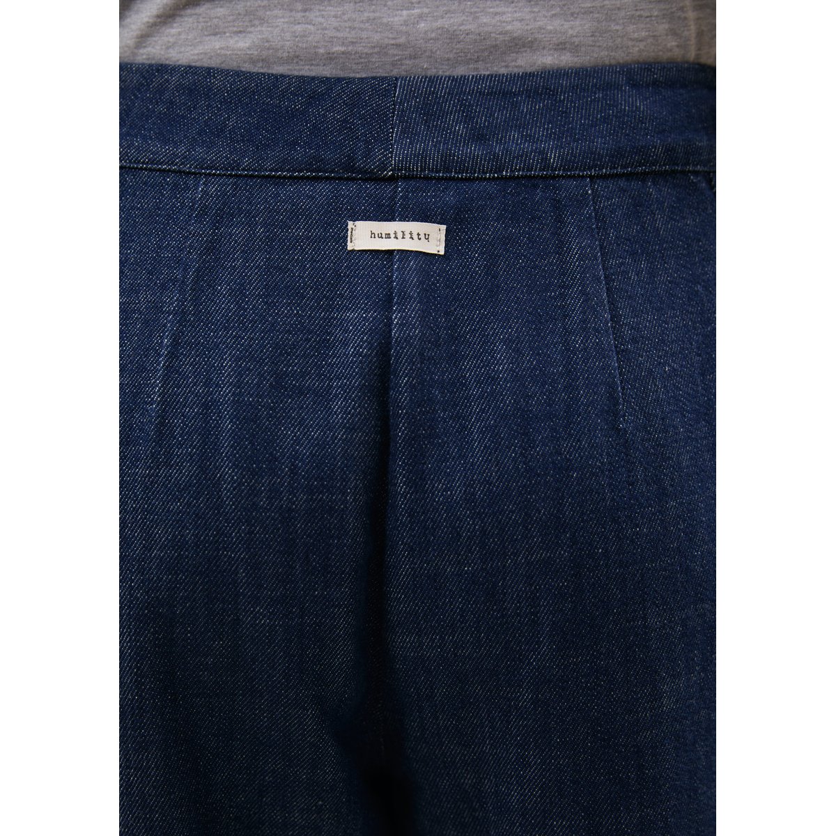 Pantalon barrel en denim bleu denim, HUMILITY