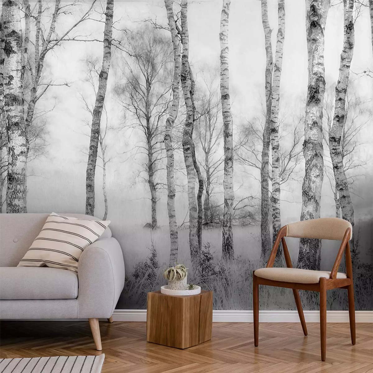 Papier peint panoramique foret intissé, HEXOA