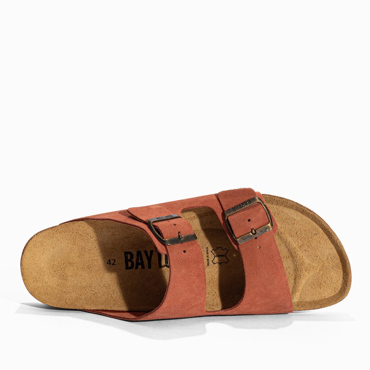 Sandales en cuir suédé ATLAS terracotta, BAYTON