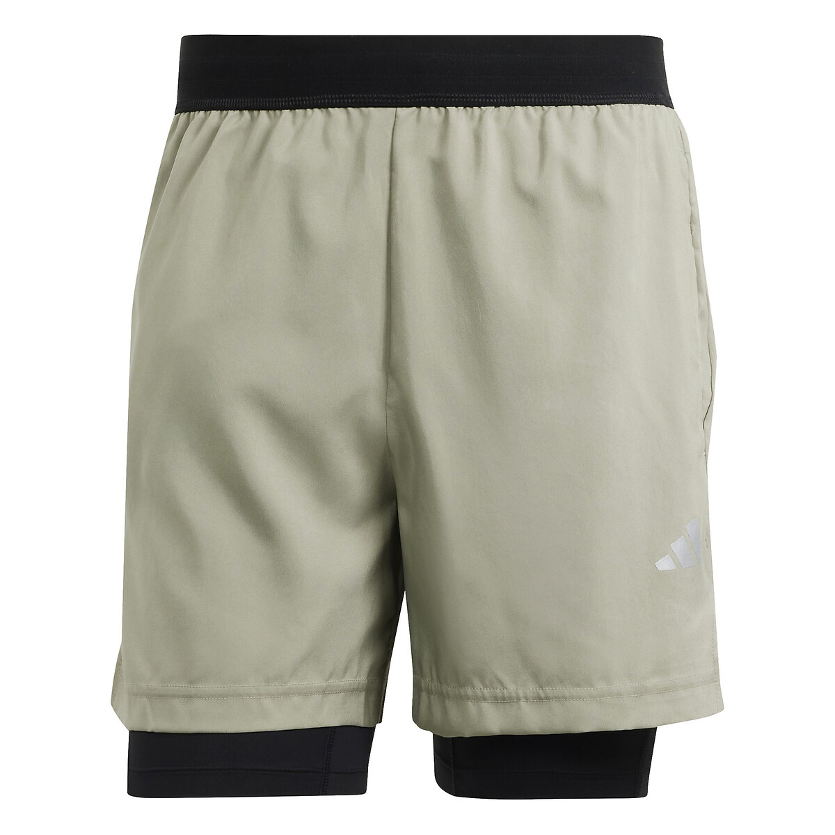 2-in-1 Gym Shorts beige, adidas Performance