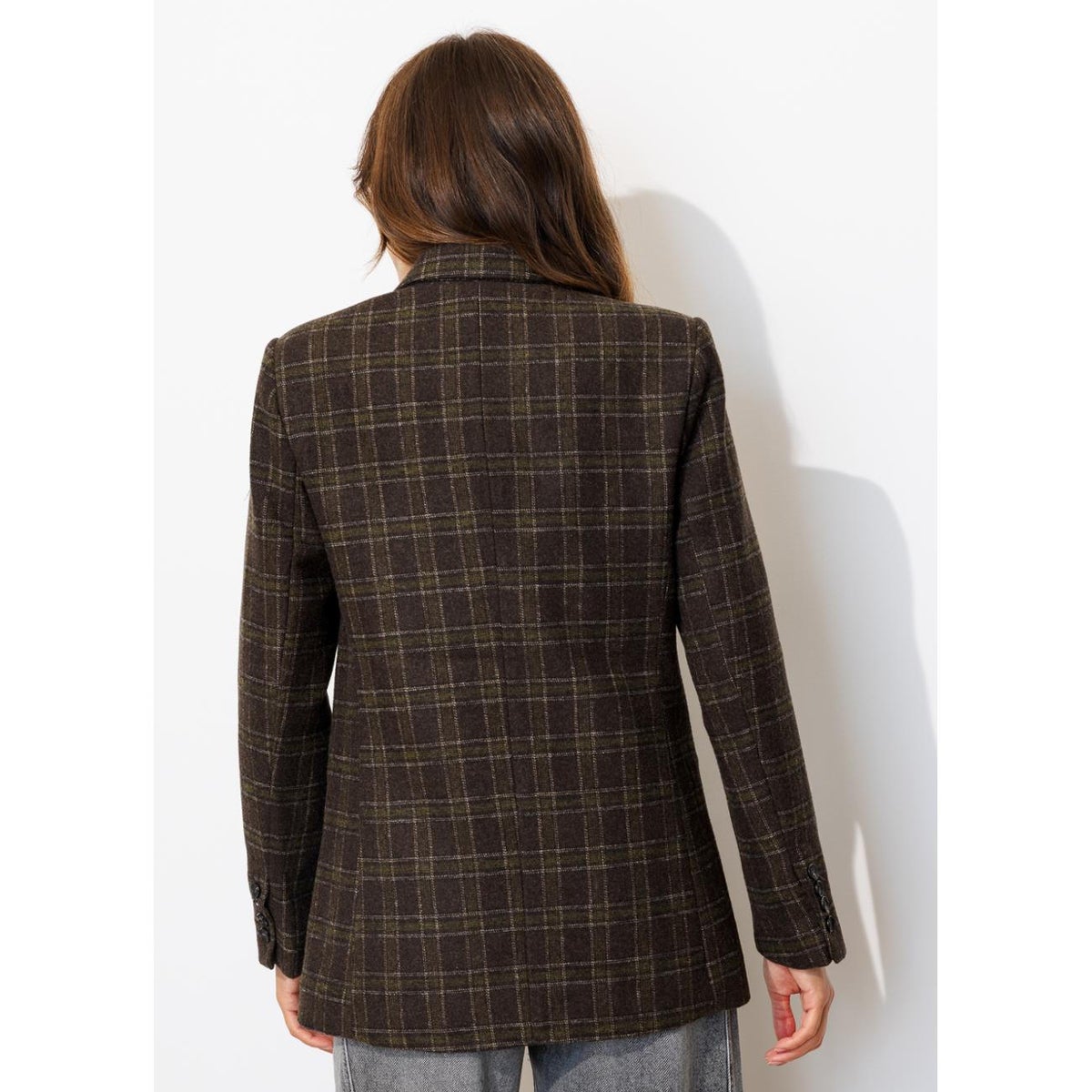 Veste blazer à carreaux carreaux multicolores, PROMOD