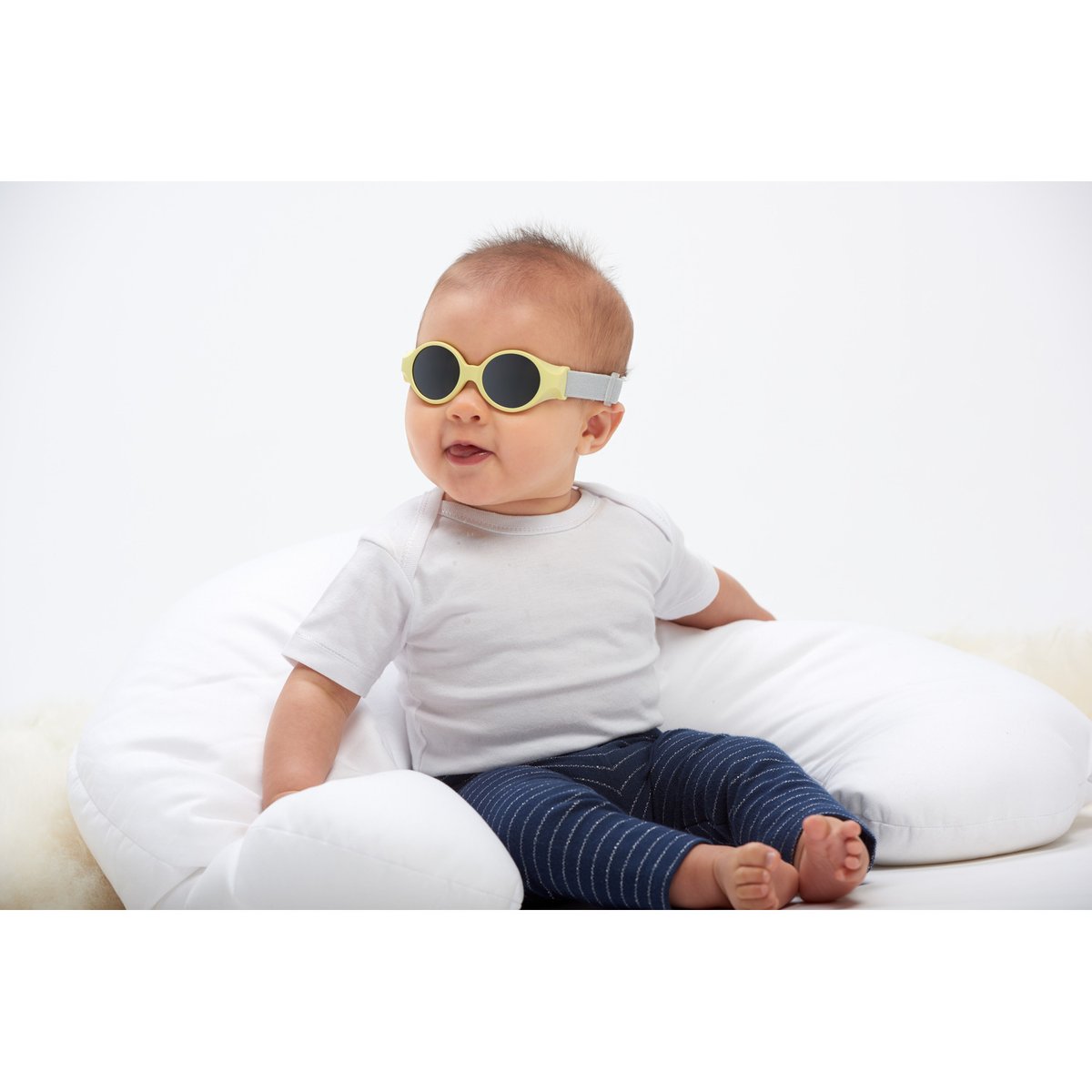 Lunettes de soleil bandeau ajustable 0-9 mois jaune tendre, BEABA