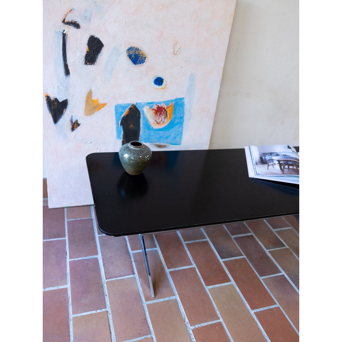 Table basse contemporaine Donna N°1109 - Bon état marron, DEBONGOUT