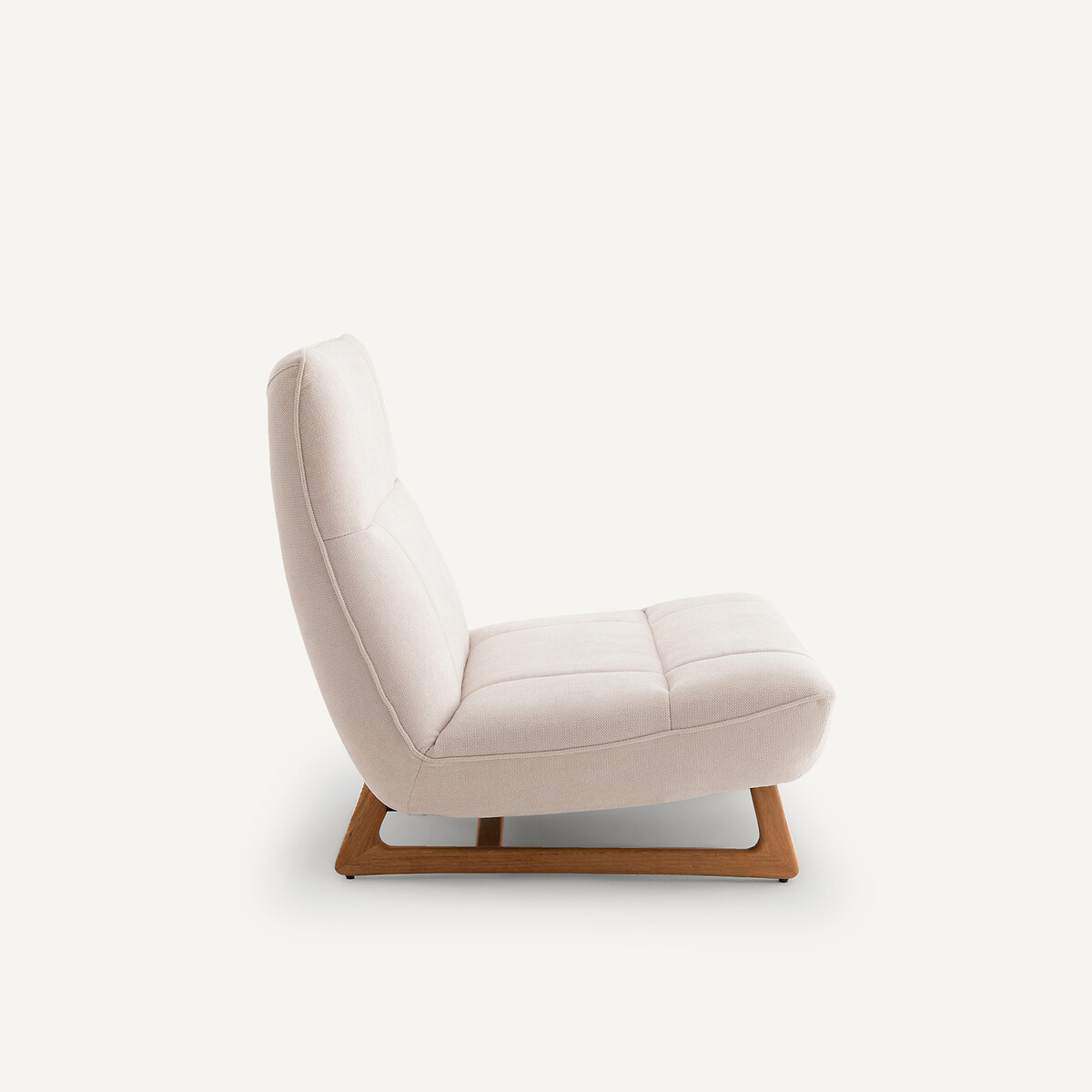 Fauteuil chêne et polyester recyclé, Lafar crème, AM.PM