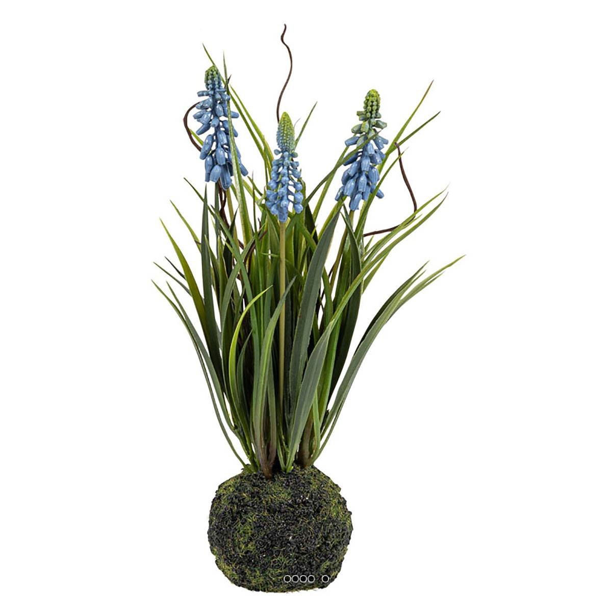 Muscaris artificiels 3 têtes sur boule bleu royal 250, ARTIFICIELLES
