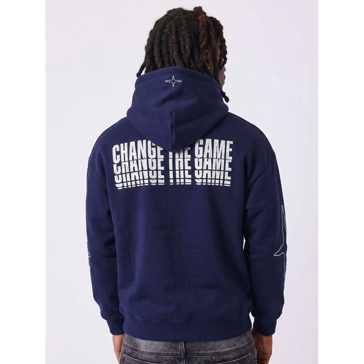 Sweat à capuche imprimé au dos bleu saphir - bleu marine, PROJECT X