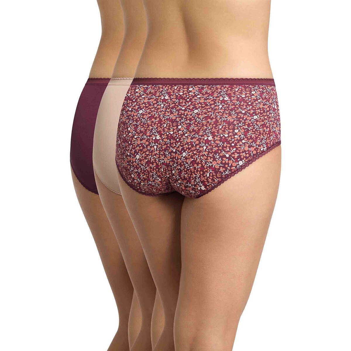 Set van 3 midi-slipjes COTTON STRECH set vijg, PLAYTEX