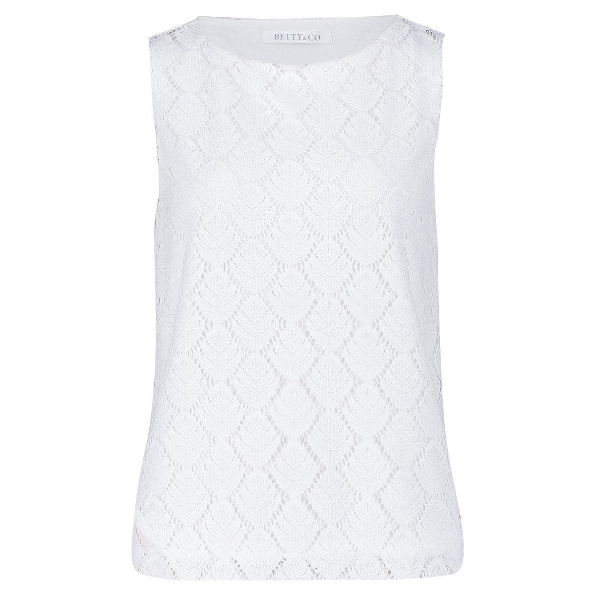 T-Shirt avec structure à encolure bateau blanc, BETTY & CO