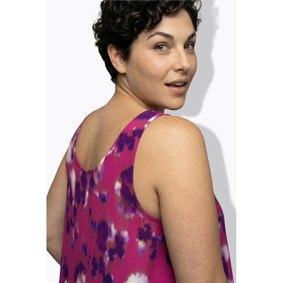 Robe midi sans manches bruyère clair, ULLA POPKEN