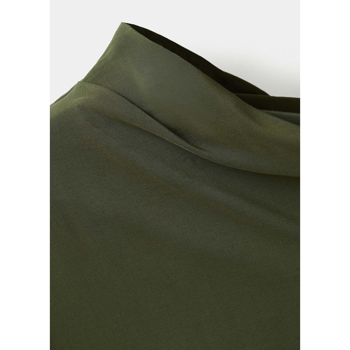 Robe col bateau froncée vert pastel, MANGO