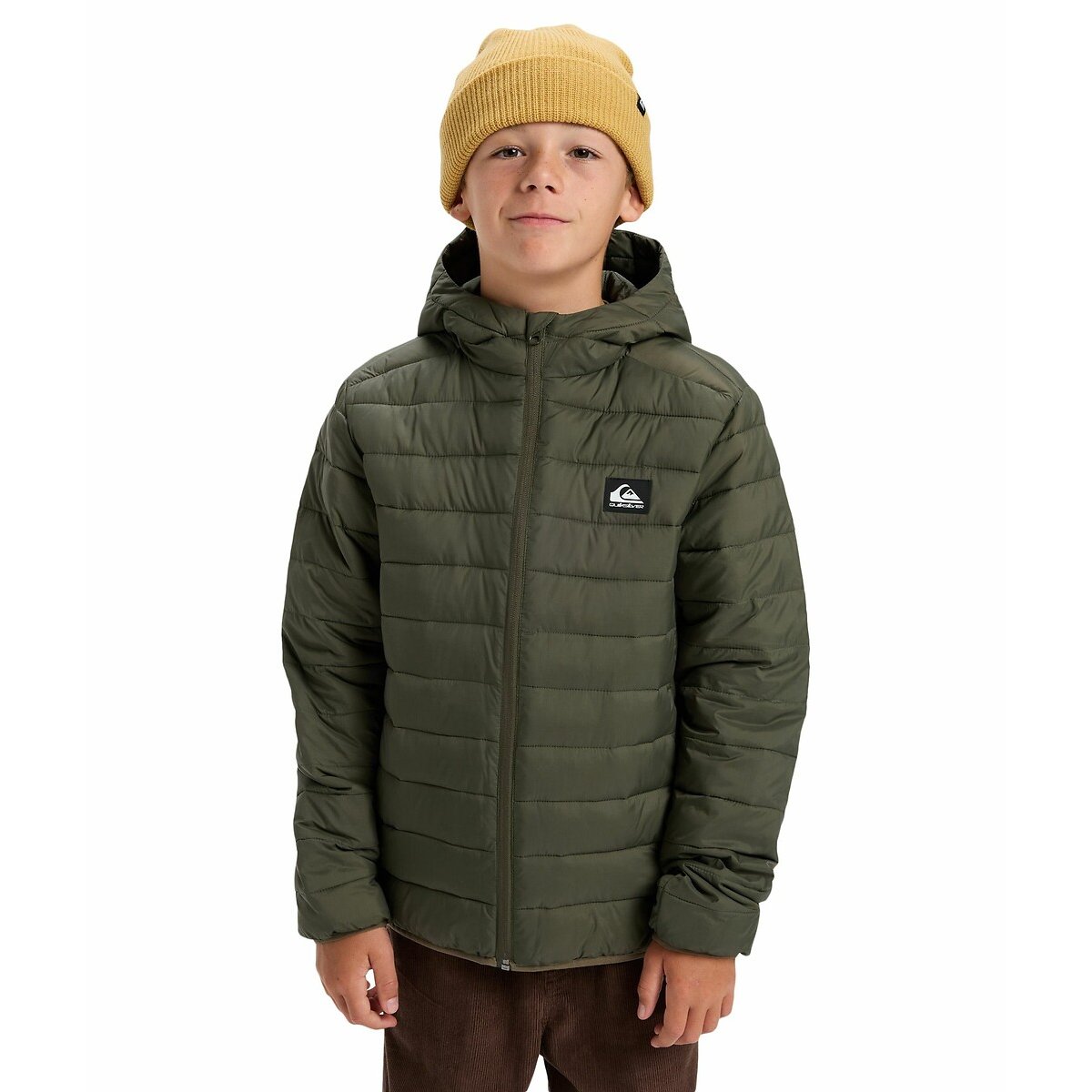 Doudoune à capuche kaki, QUIKSILVER