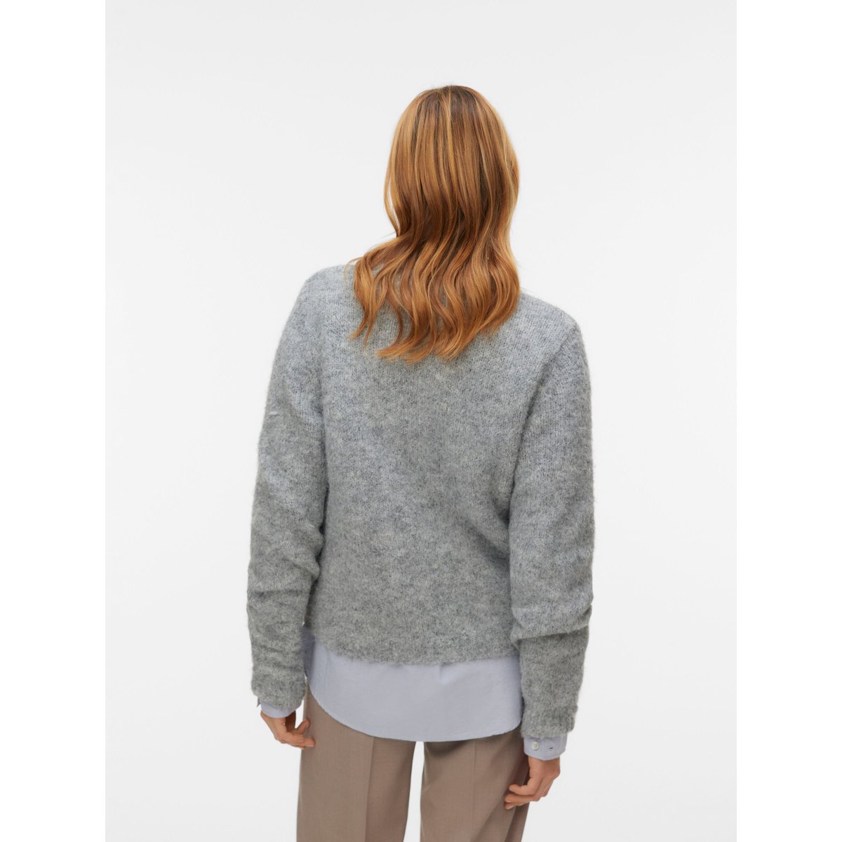 Pull En Maille medium grey melange, VERO MODA