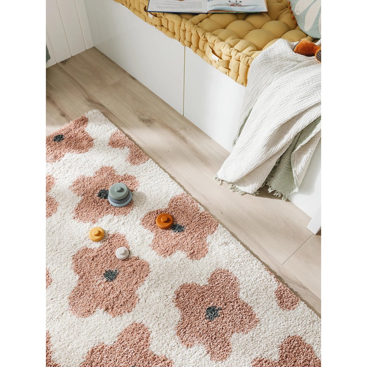 Tapis enfant GOBI rose, BENUTA