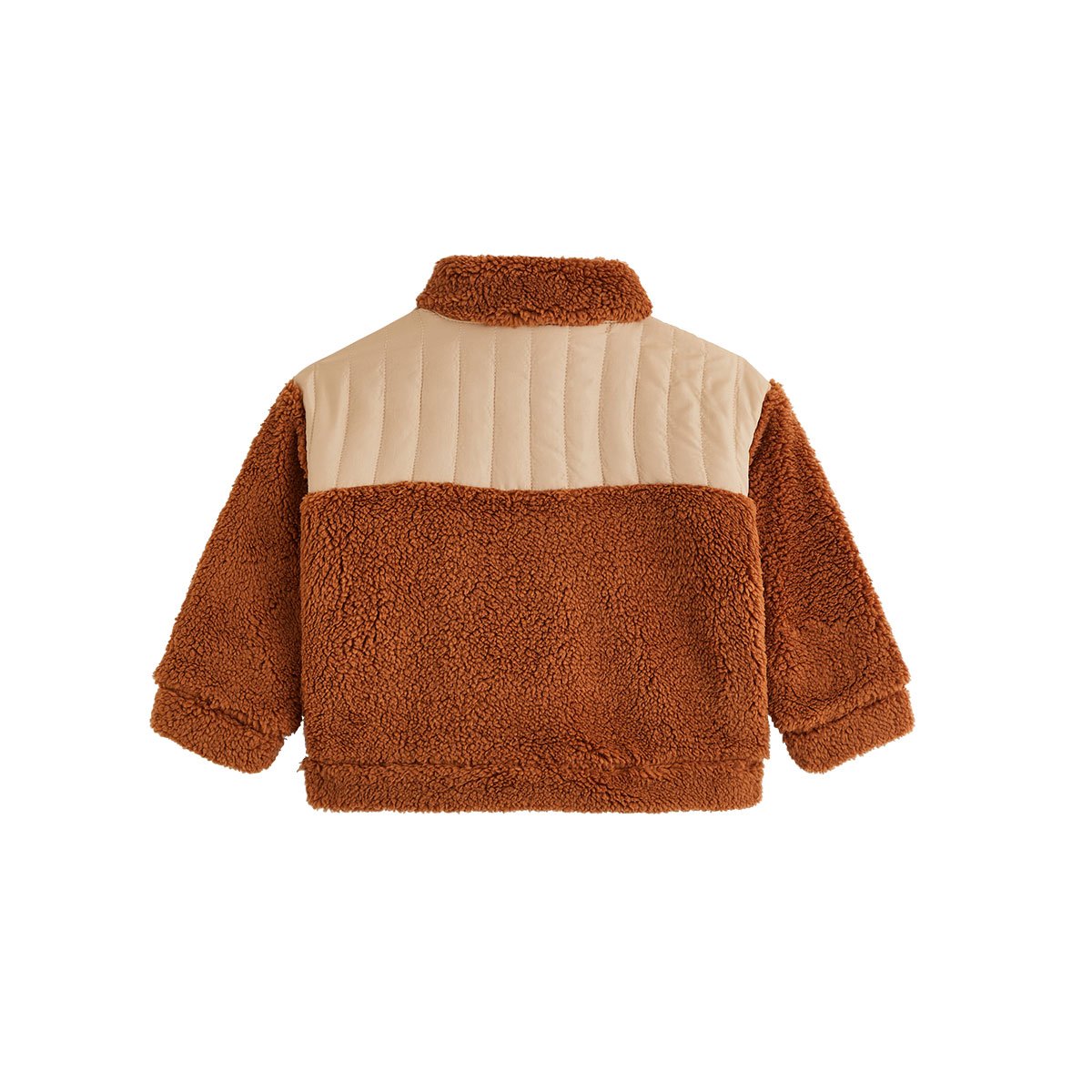 Veste enfant en sherpa Moka marron, PETIT BEGUIN