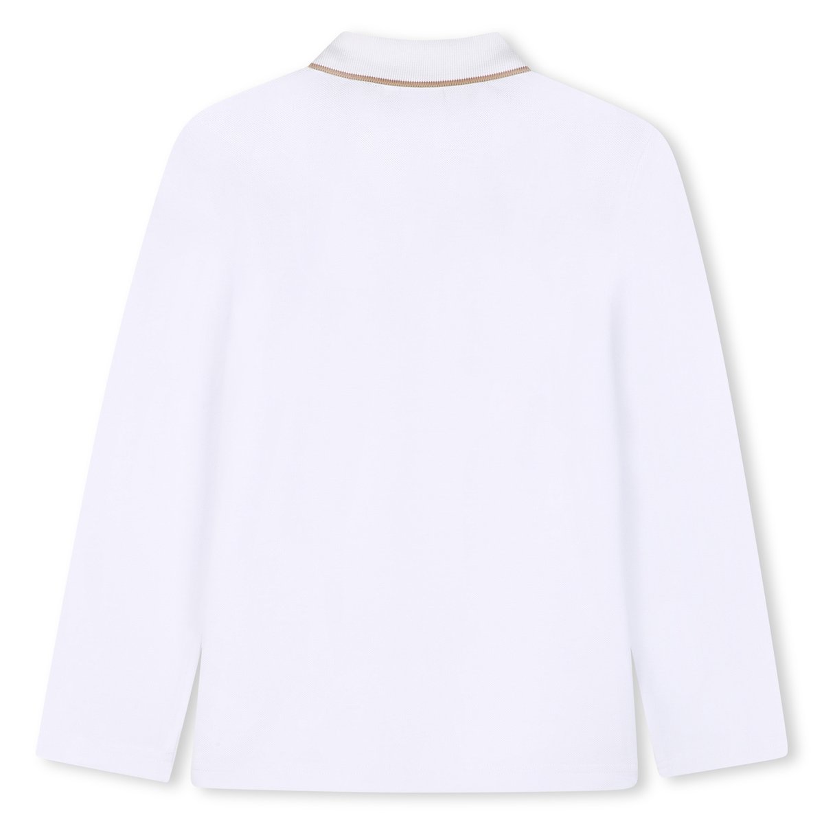 Polo manches longues blanc, BOSS KIDSWEAR