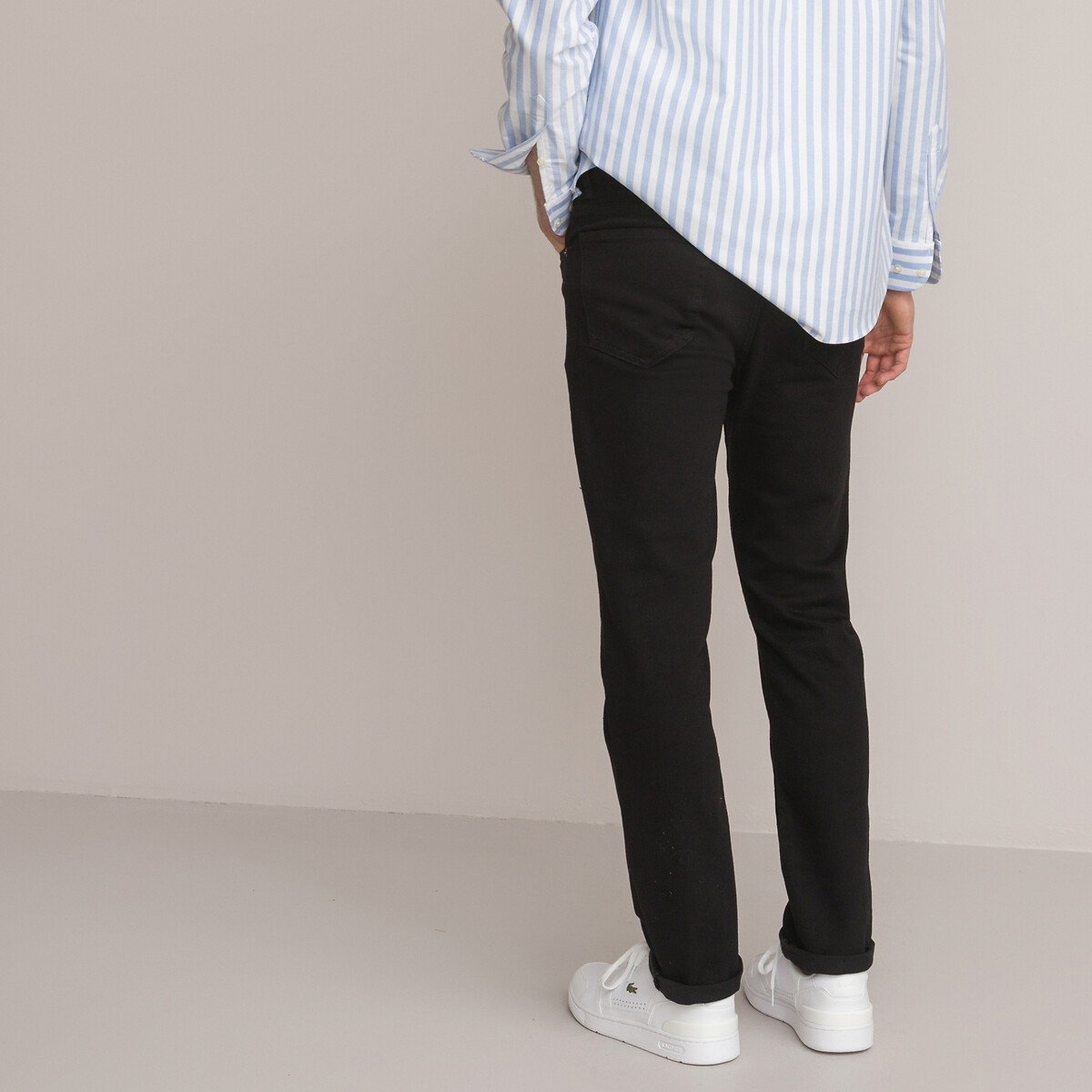 Regular jeans, Signature HUGUES zwart, LA REDOUTE COLLECTIONS