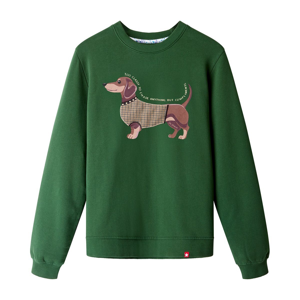 Sweat Brodé Teckel vert, JOE BROWNS