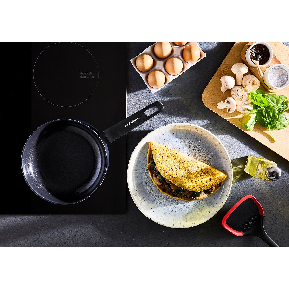 20cm Recycled Aluminium Frying Pan blue, MORPHY RICHARDS