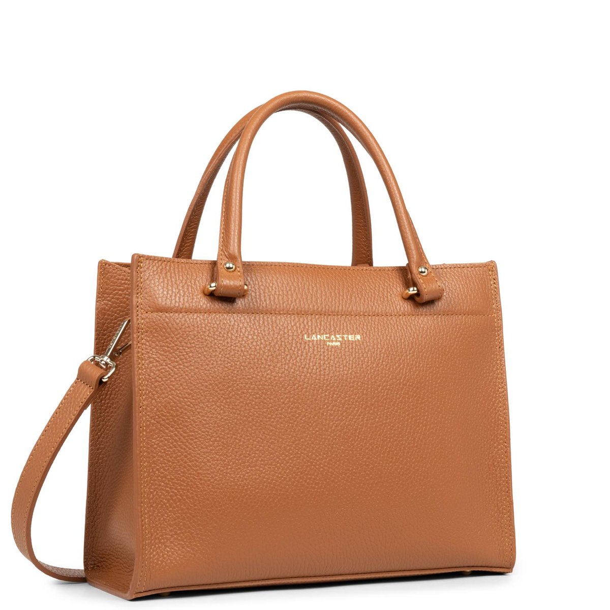 Sac à main, Made in France FOULONNÉ DOUBLE DAILY camel - in - orange, LANCASTER