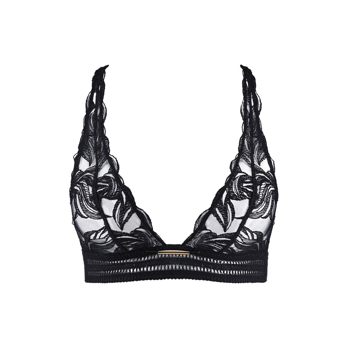 Soutien gorge Triangle bralette Into The Groove noir, AUBADE