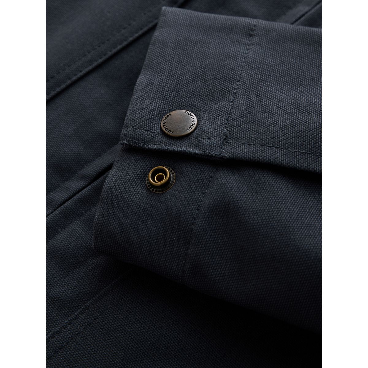 Veste en toile déperlante et peau lainée bleu marine, NEXT
