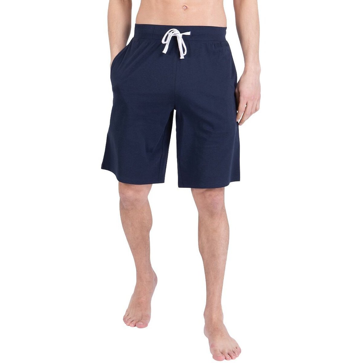 Pyjashort en coton marine/terracota, ATHENA